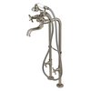 Kingston Brass CCK246K8 Freestanding Clawfoot Tub Faucet Package with Supply Line, Brushed Nickel CCK246K8